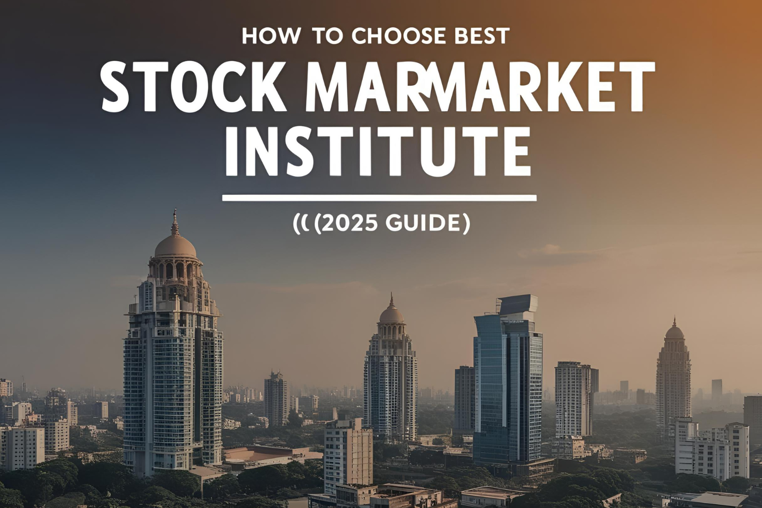 How to Choose the Best Stock Market Institute in India (2025 Guide)